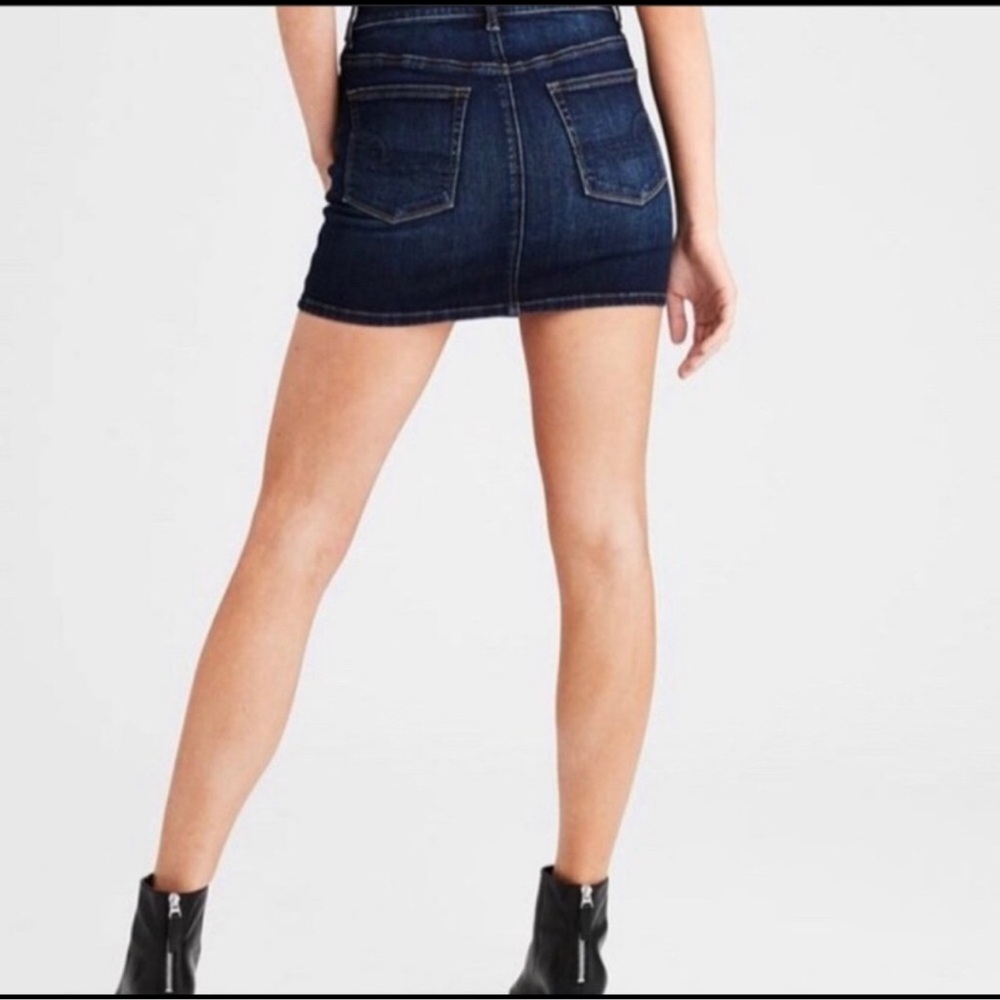 American Eagle Hi-Rise Denim Mini Skirt Blue Jean SZ 4